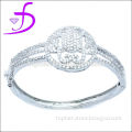 925 Silver Jewellery Micro Pave Setting wholesale expandable silver bangle